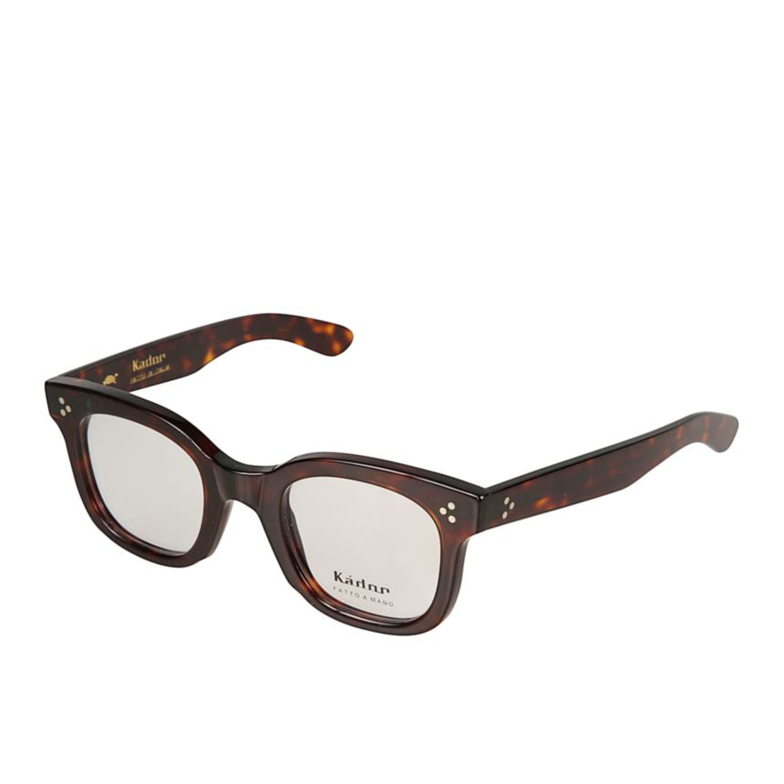 Heritage Tortoiseshell Rectangular Frame Eyeglasses with Metallic Accents