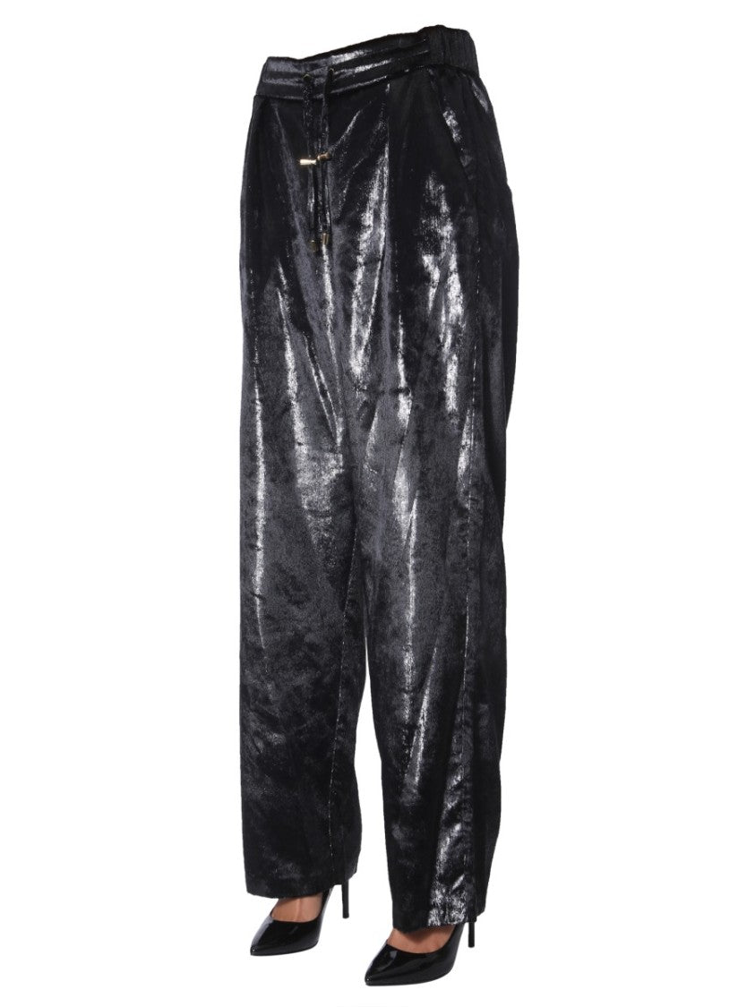 Velvet Lurex Wide Pants