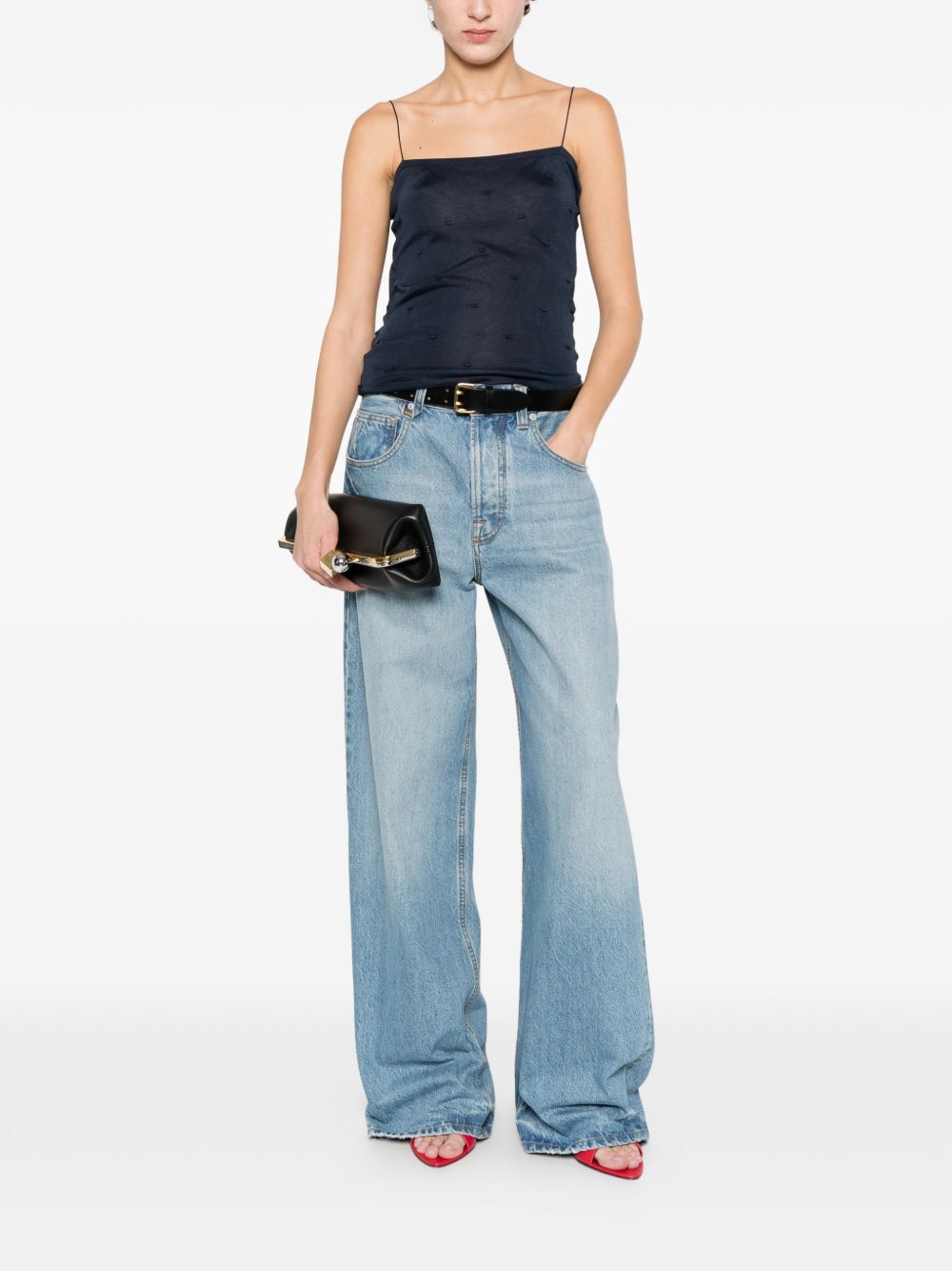 Dark Blue Spaghetti Strap Top