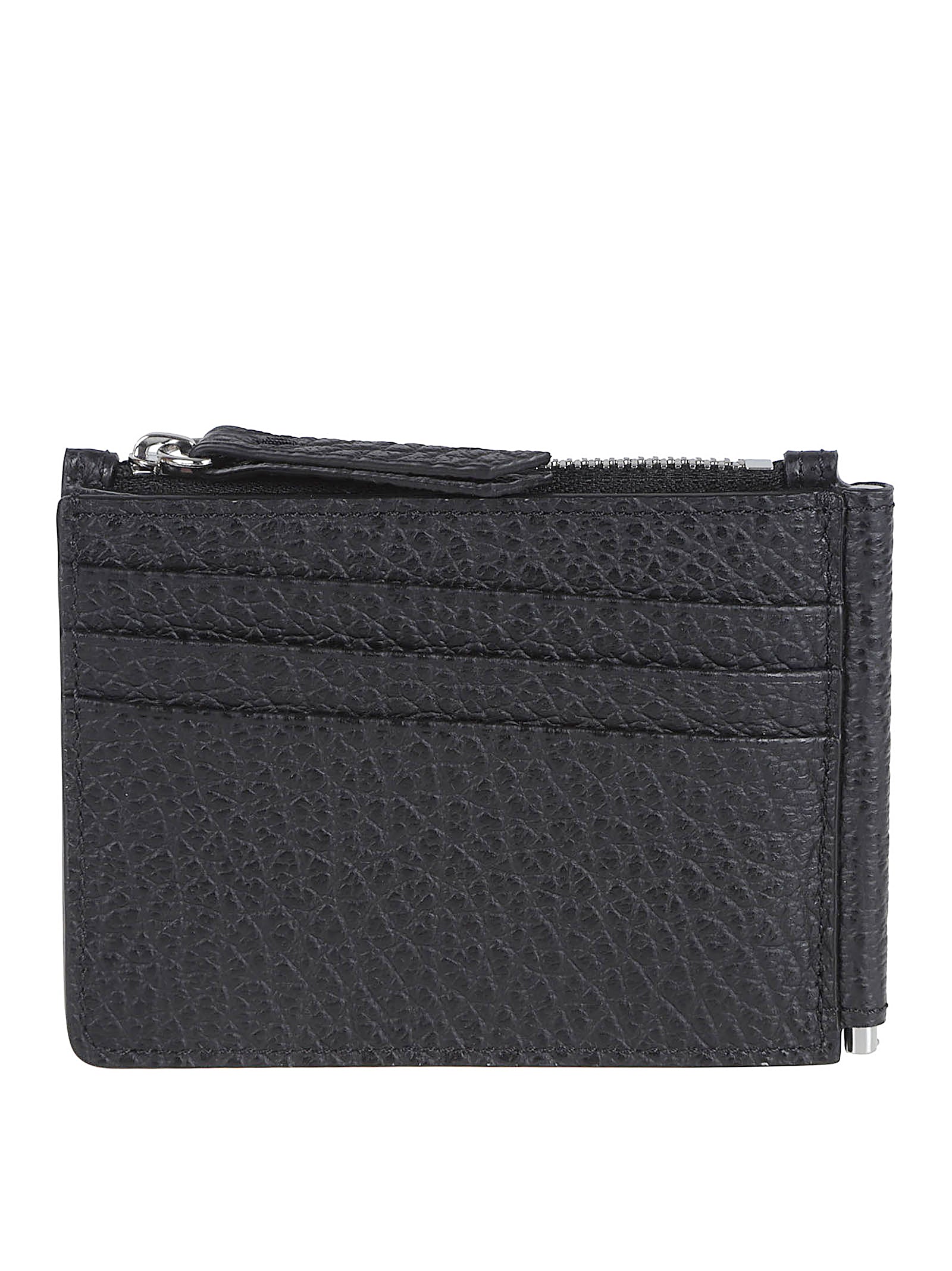 Textured Black Calf Leather Wallet