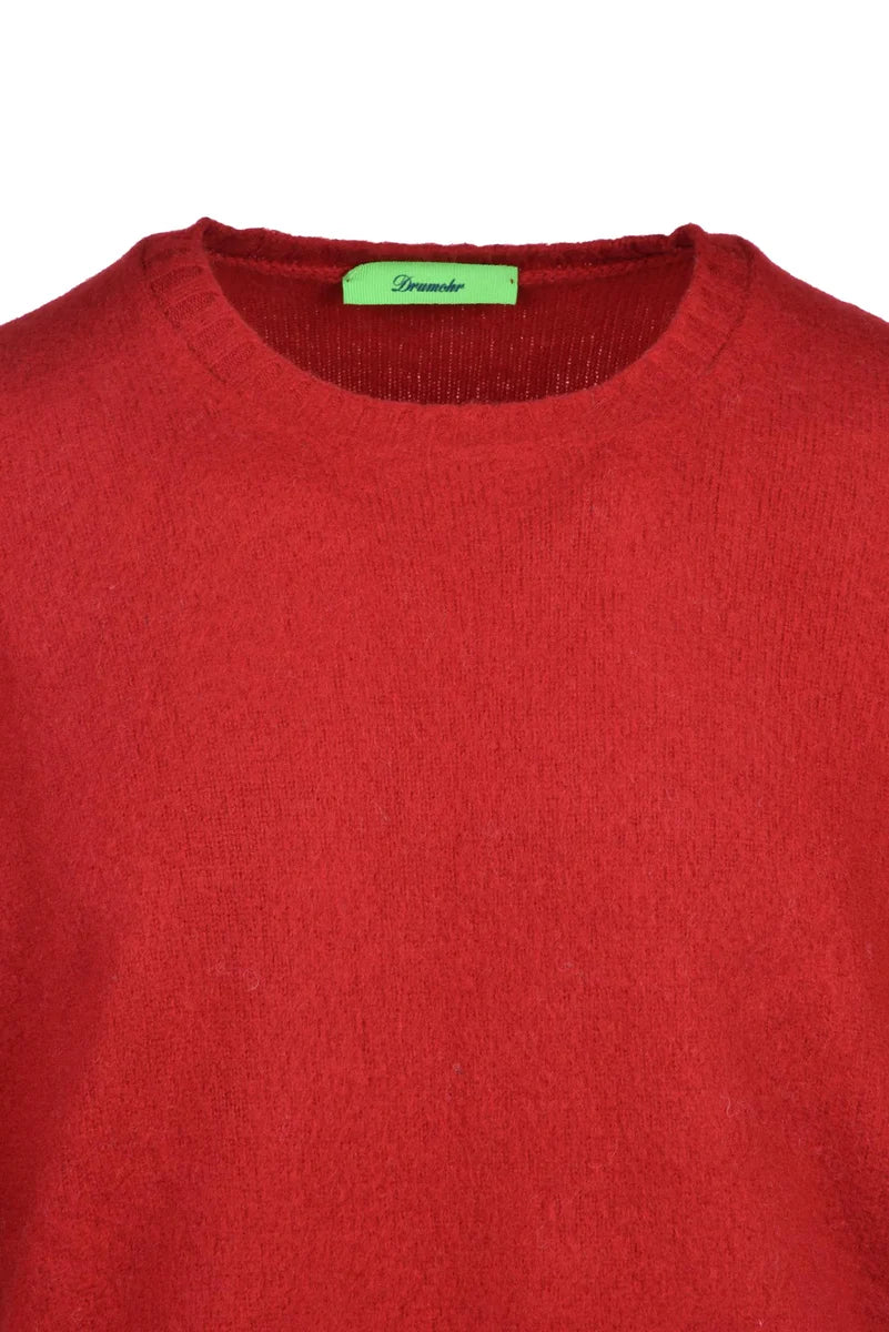 Crew Neck Sweater - Red