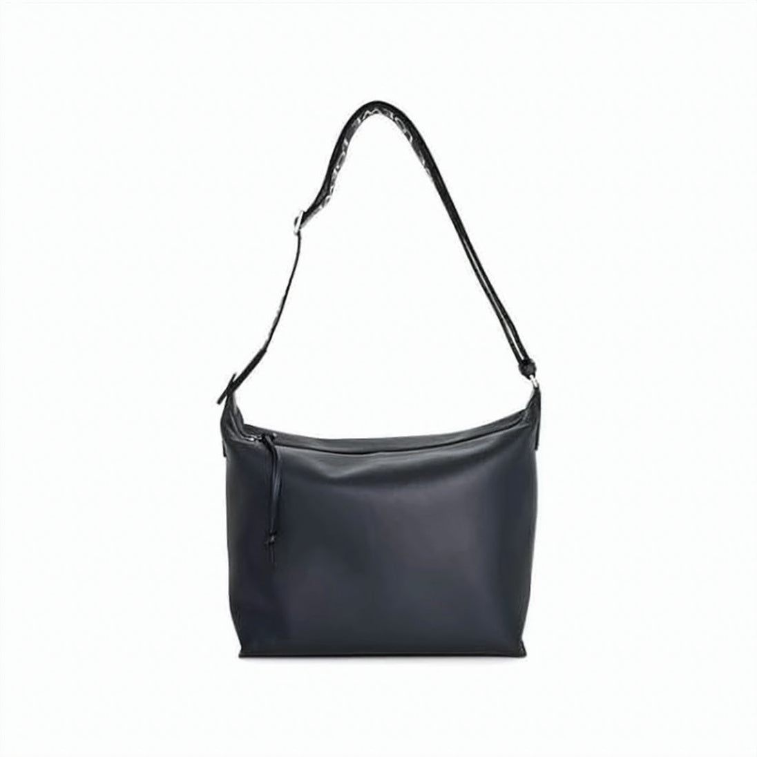 Black Cowhide Leather Shoulder Bag
