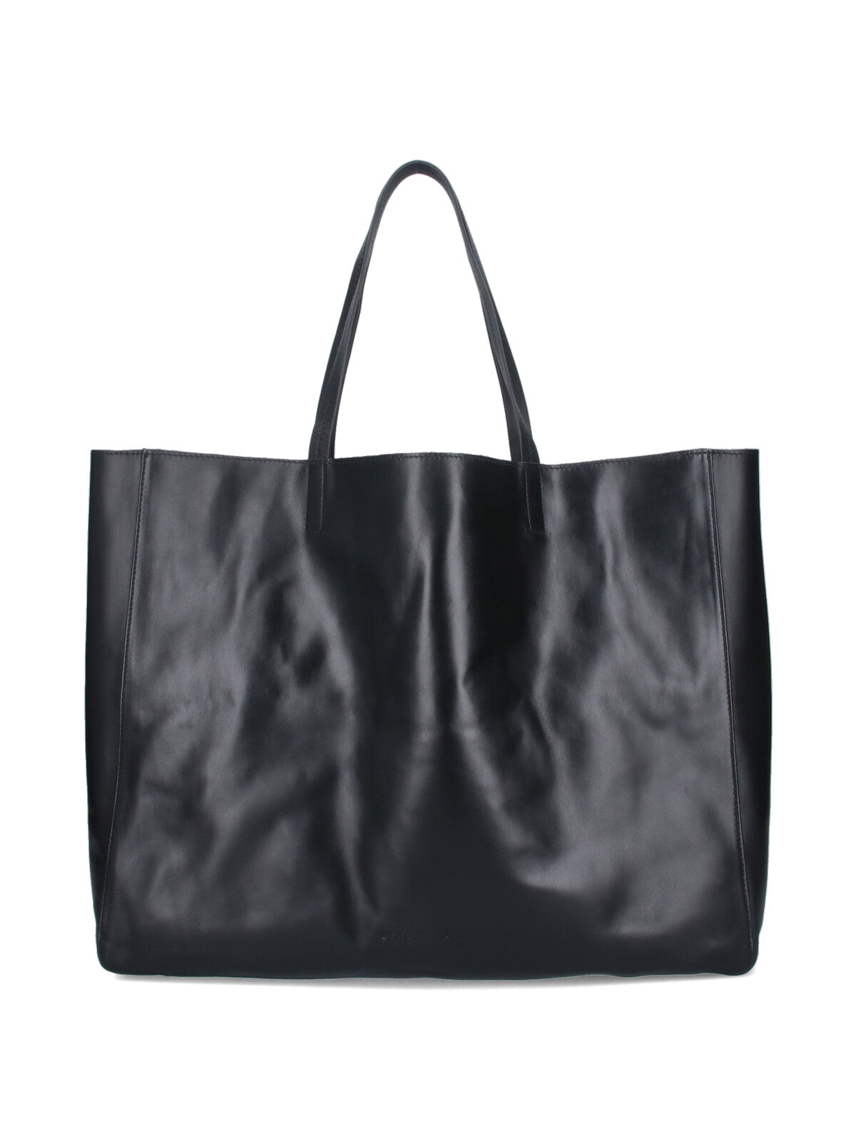 Structured Black Bag With Smooth Finish