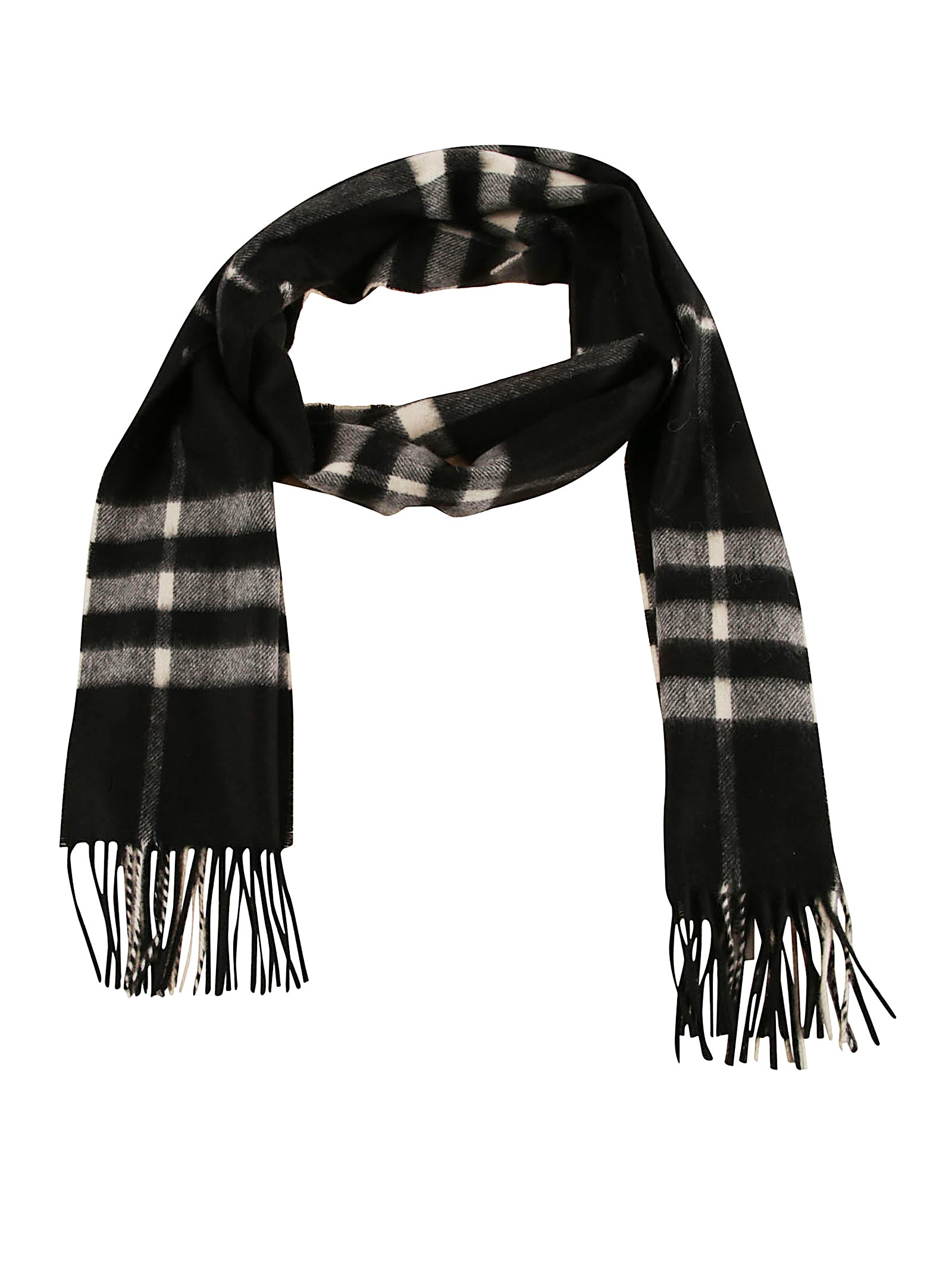 Cashmere Scarf with Vintage Check Motif