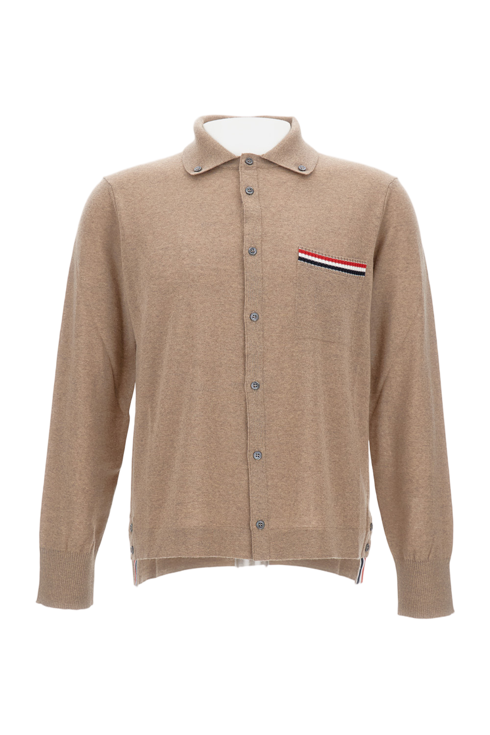 Wool Cardigan With Pointed Collar