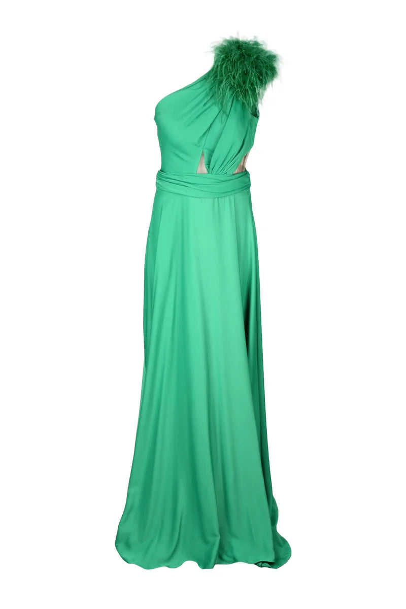 One-Shoulder Dress - Green