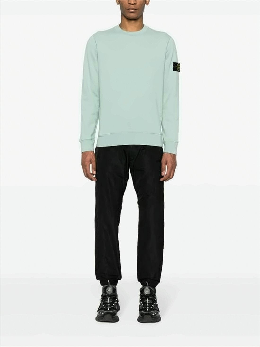 Crewneck Sweatshirt with Distinctive Compass Patch