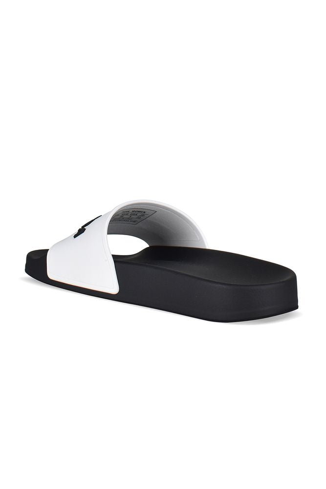 Monochrome Rubber Slides With Bold Logo Detail