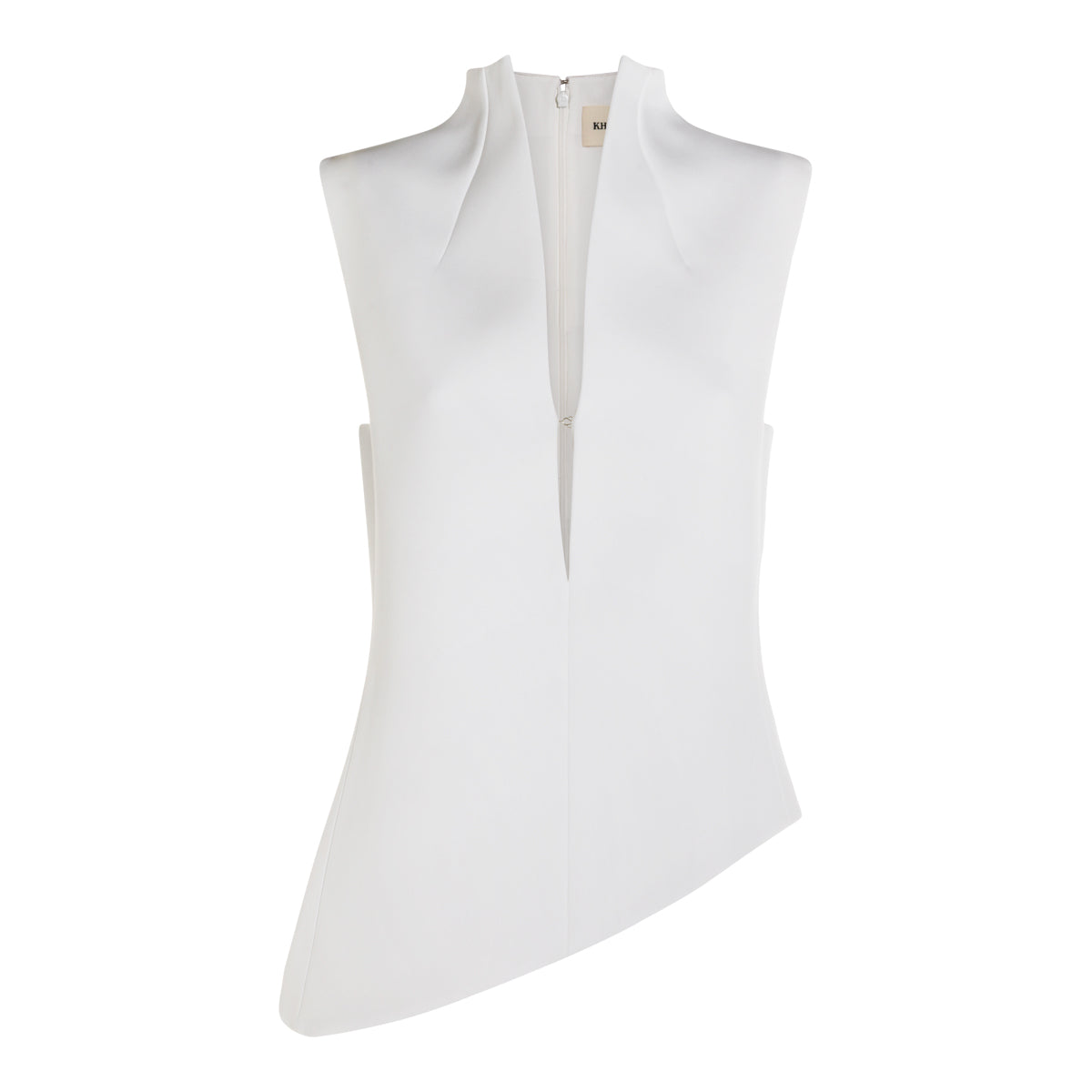 White Cut-Out Sleeveless Top