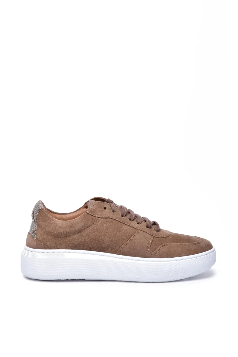 Suede Leather Sneakers - Brown