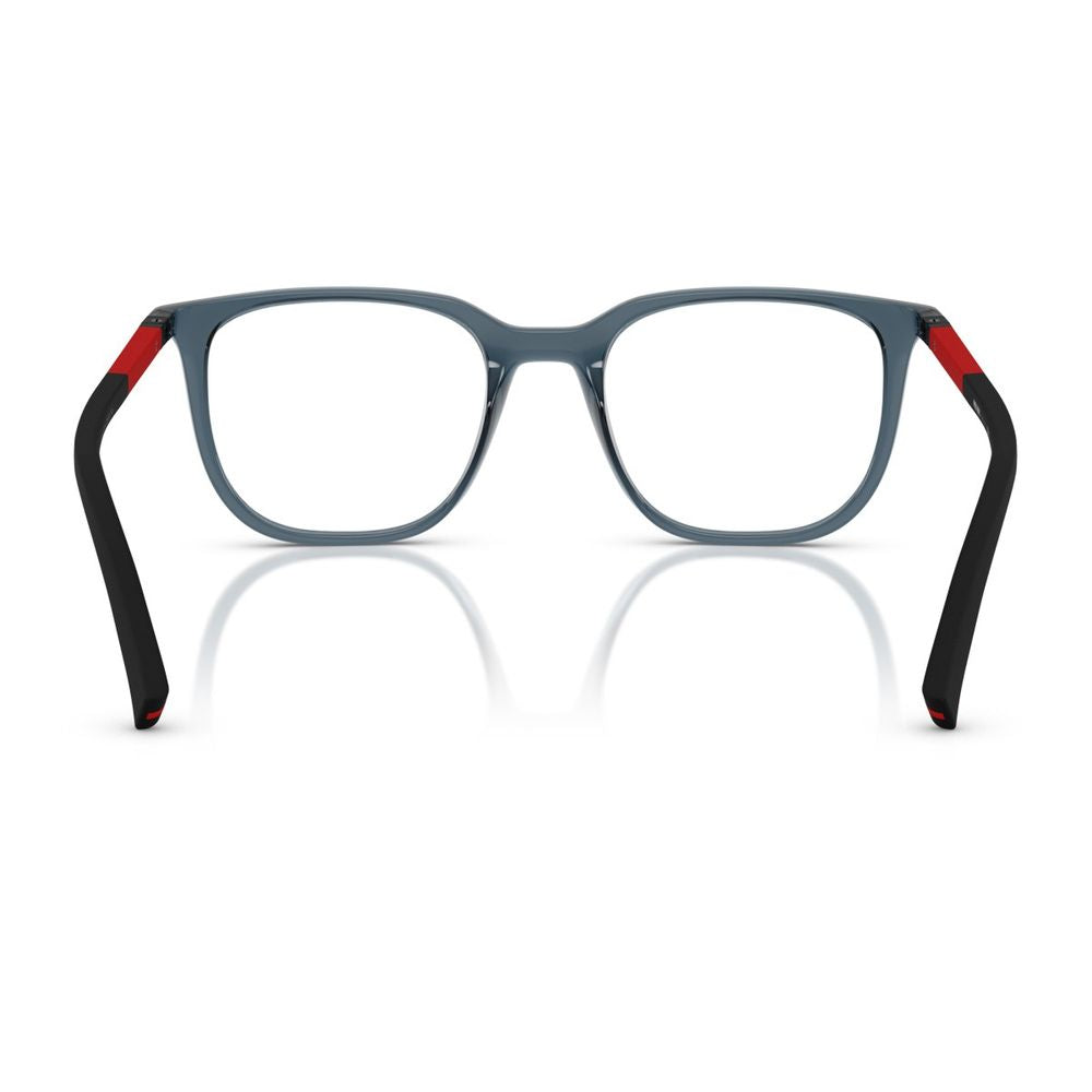 Ps 04Rv Square Frame Eyeglasses In Transparent Blue Nylon