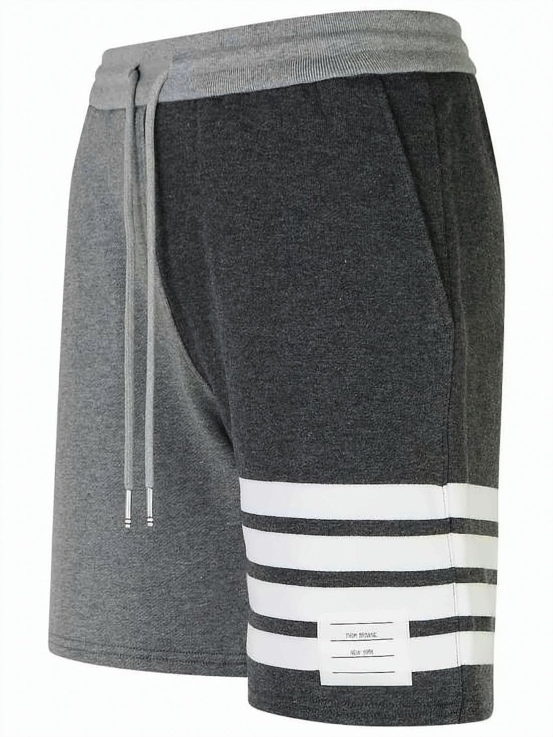 Two-Tone Lightweight Cotton Shorts with Drawstring Waistband