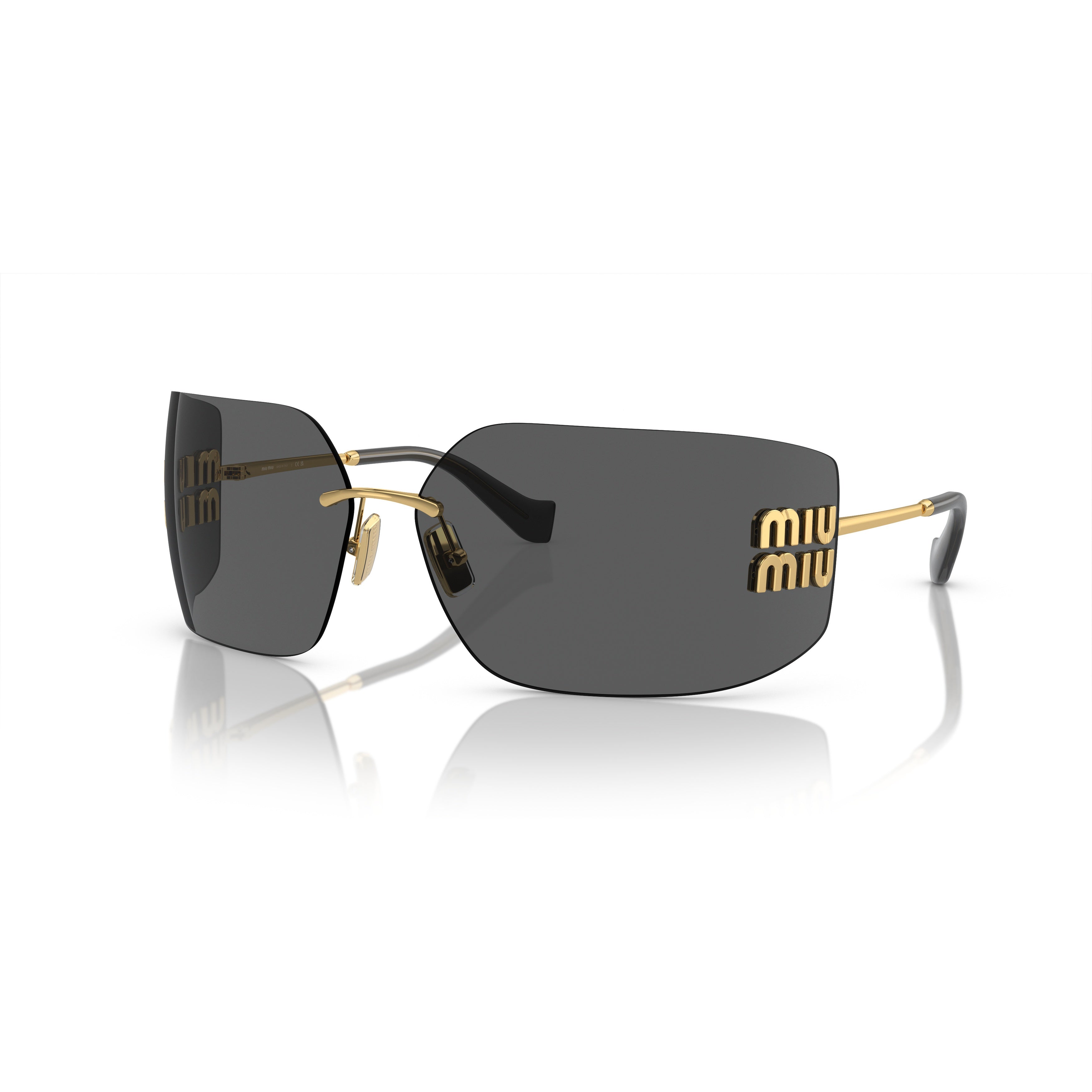 0mu 54ys Rimless Oversized Square Sunglasses
