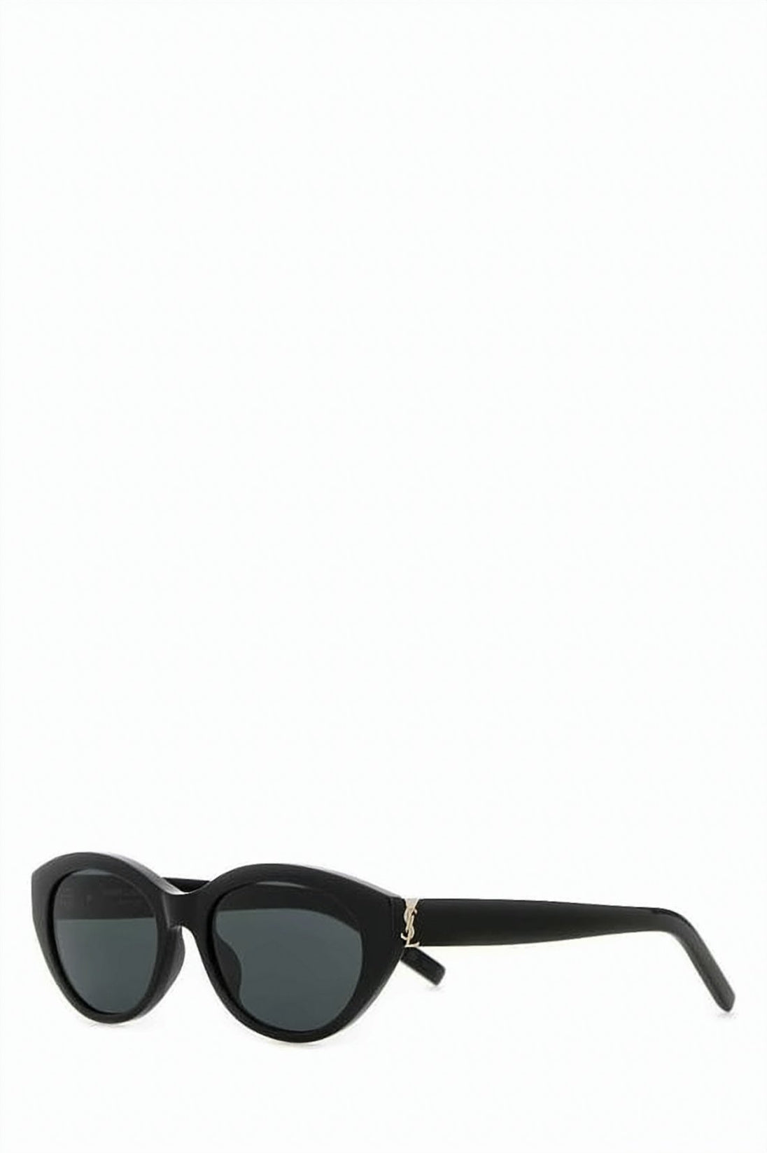 Black Acetate Glossy Cat-Eye Sunglasses