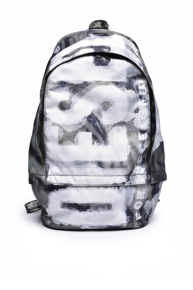 Structured Urban Backpack with Abstract Pattern
