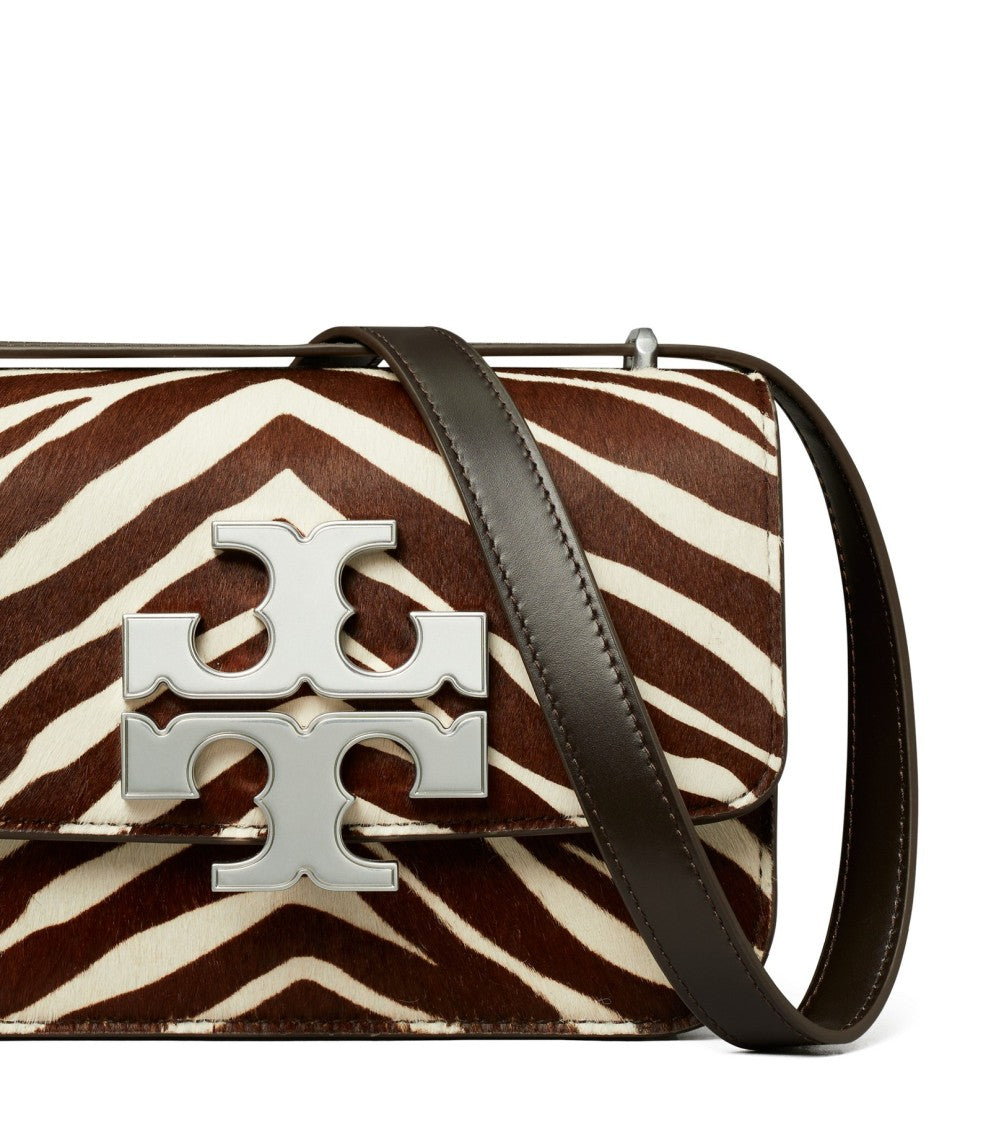 Zebra Print Bag With Flap Closure