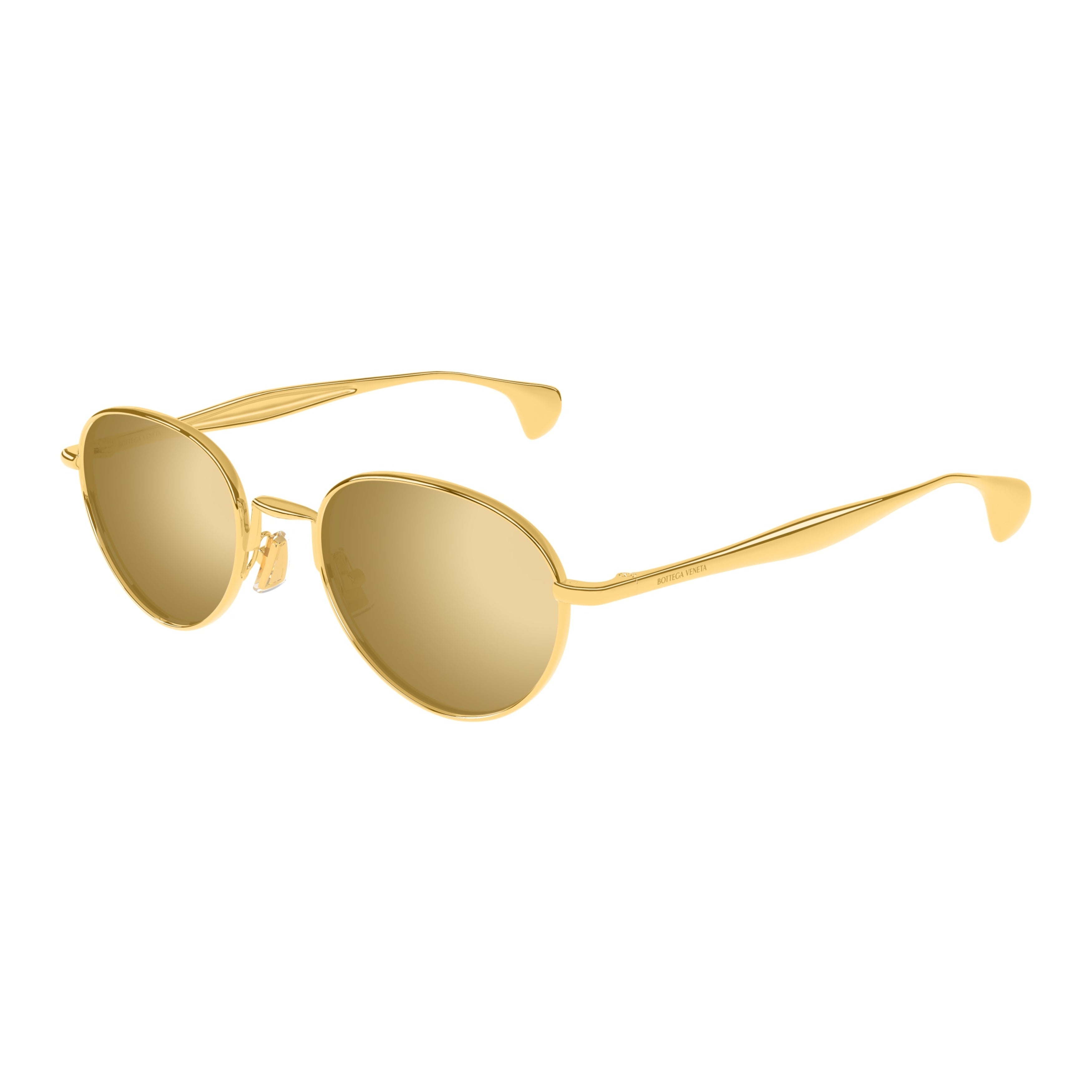 Bv1396s Rounded Metallic Gold Sunglasses