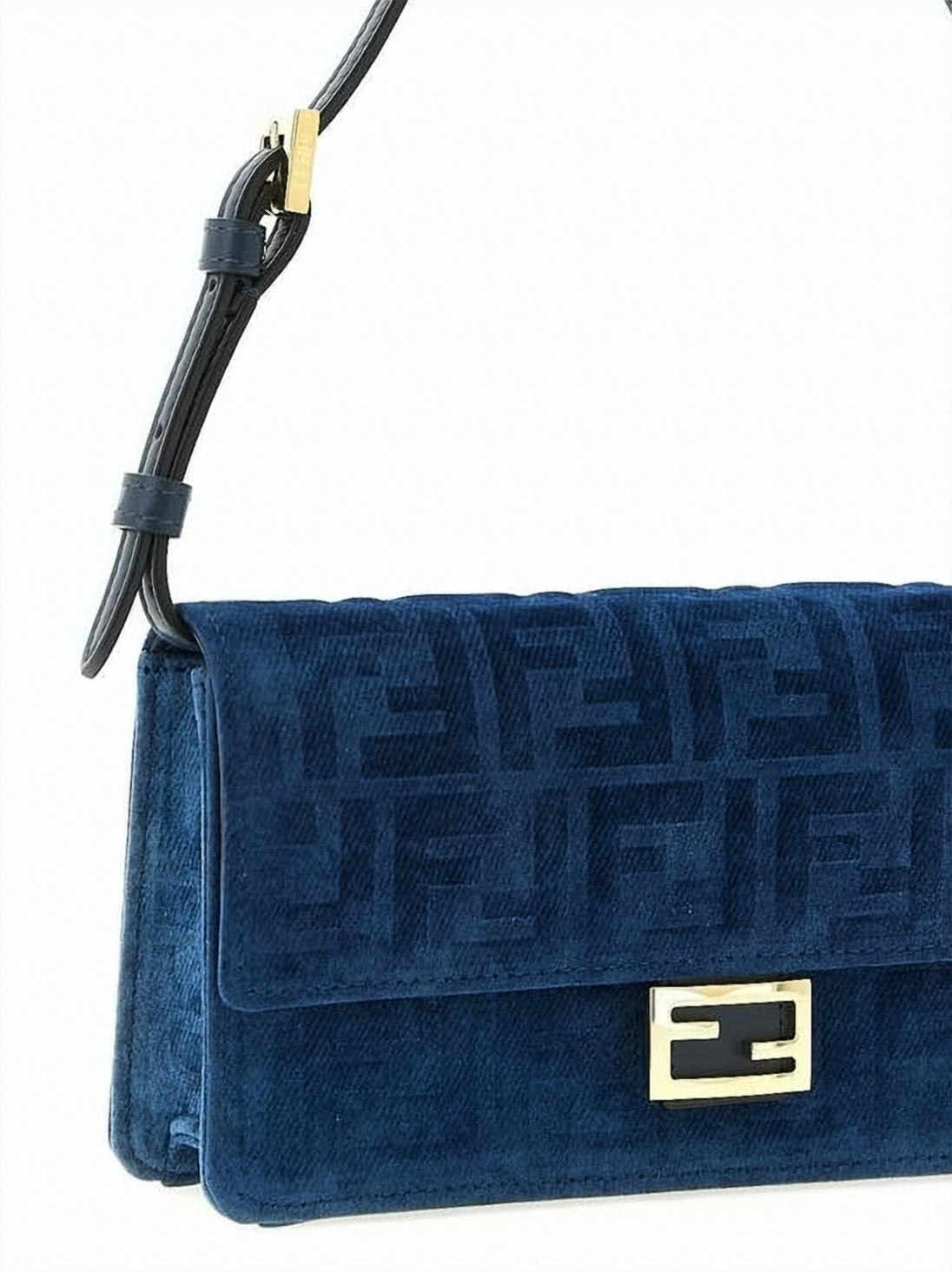 Rectangular Shoulder Bag in Plush Calf Leather