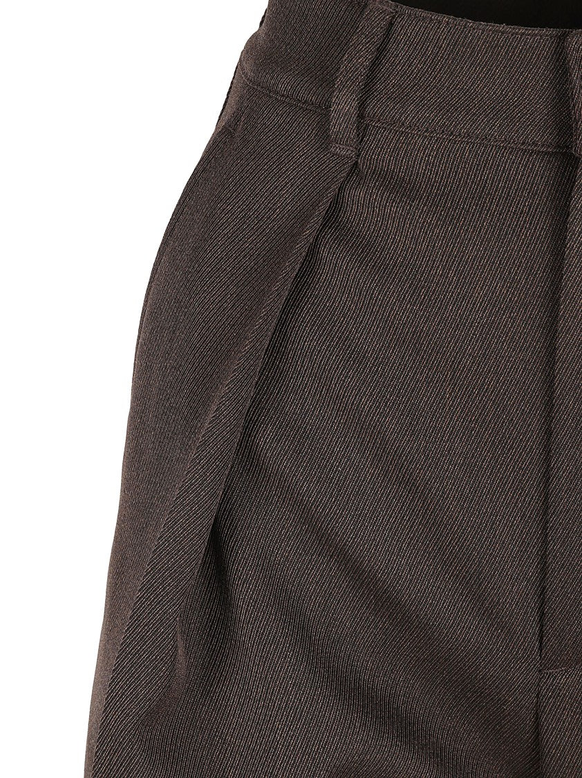 Tailored High-Waisted Trousers With Cargo Pockets