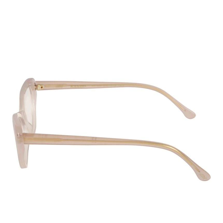 Alice Translucent Beige Cat-Eye Sunglasses with Vintage Inspiration