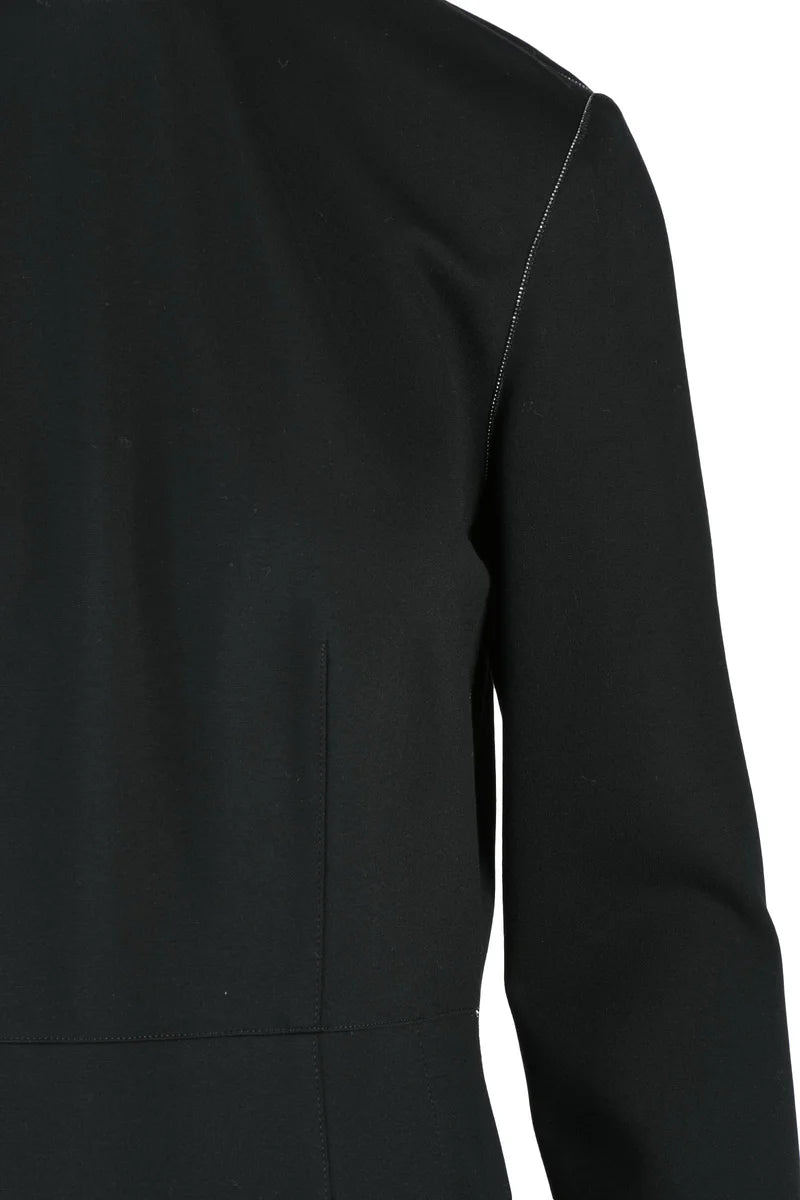 Long Dress Zip Viscose Stretch - Black