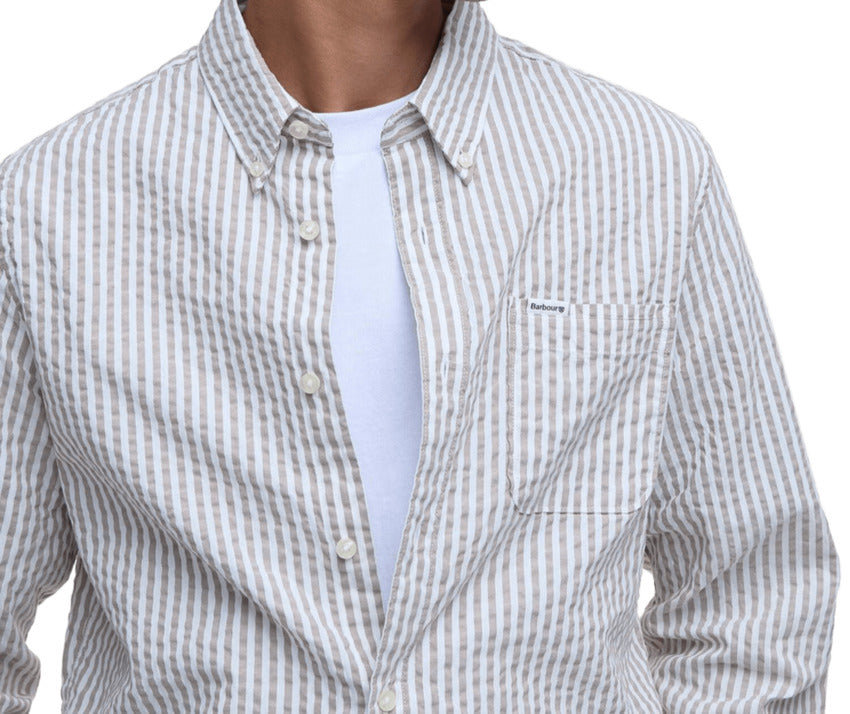 Tailored-Fit Barbour Shirt in Lightweight Seersucker