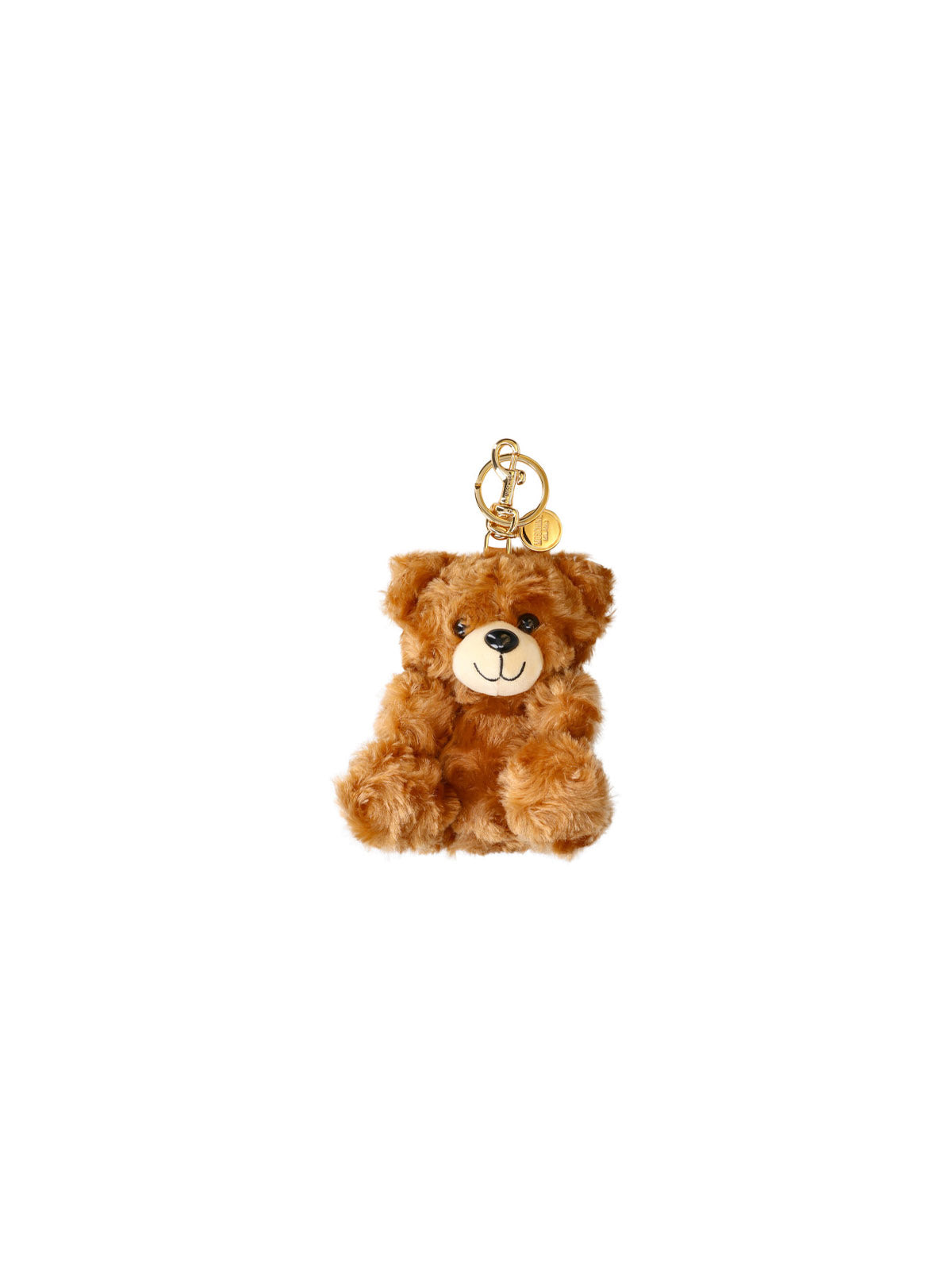 Brown Teddy Bear Fabric Keyring Charm