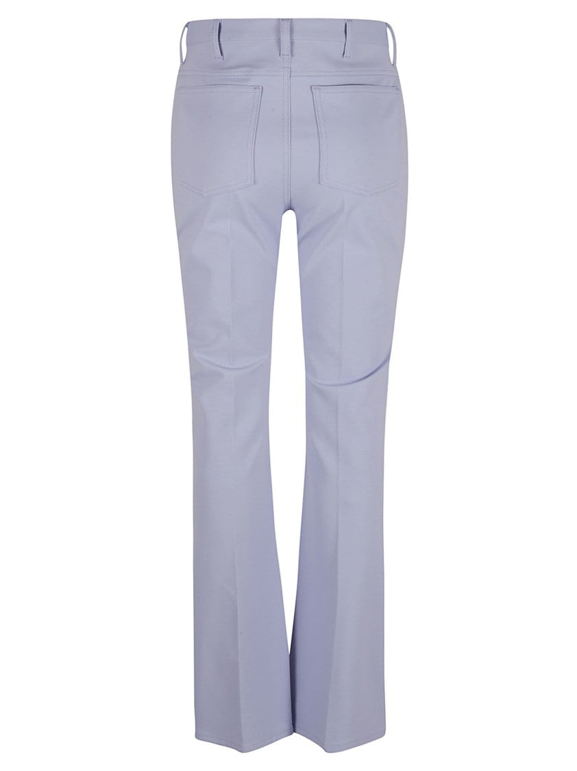 Fitted Flared Trousers With Classic Pockets