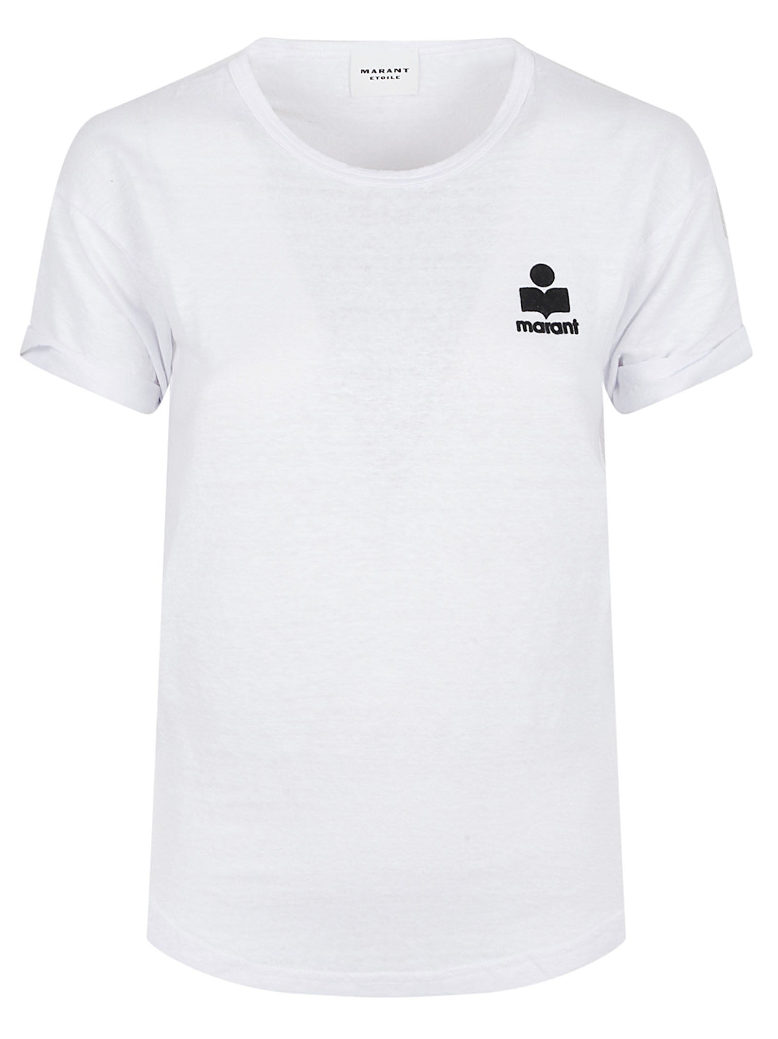 Lightweight Linen T-Shirt with Embroidered Logo