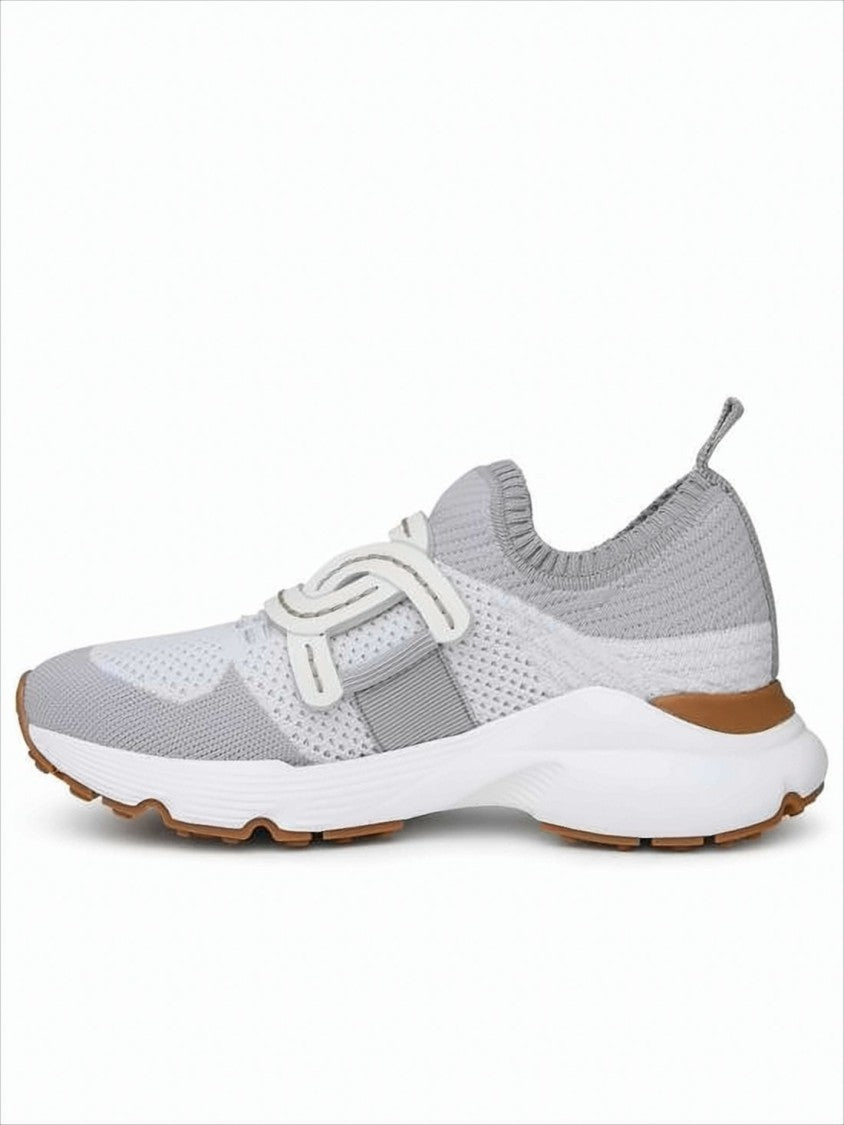 Light Grey Knit Sneakers with Sock-Like Fit