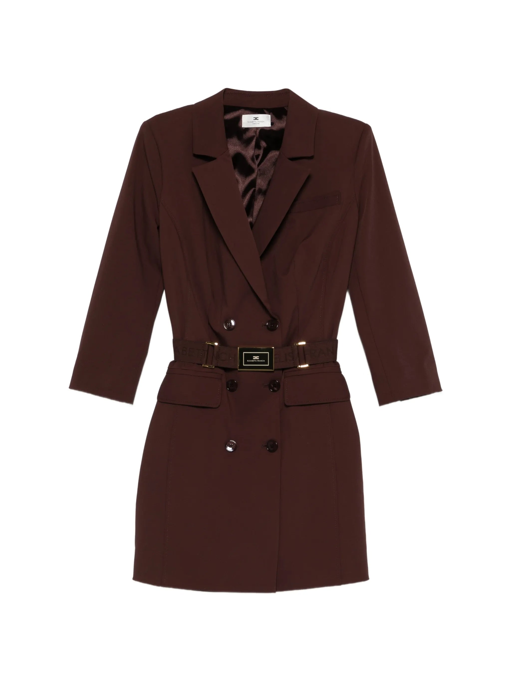 Tailored Double-Breasted Gold-Tone Button Dress