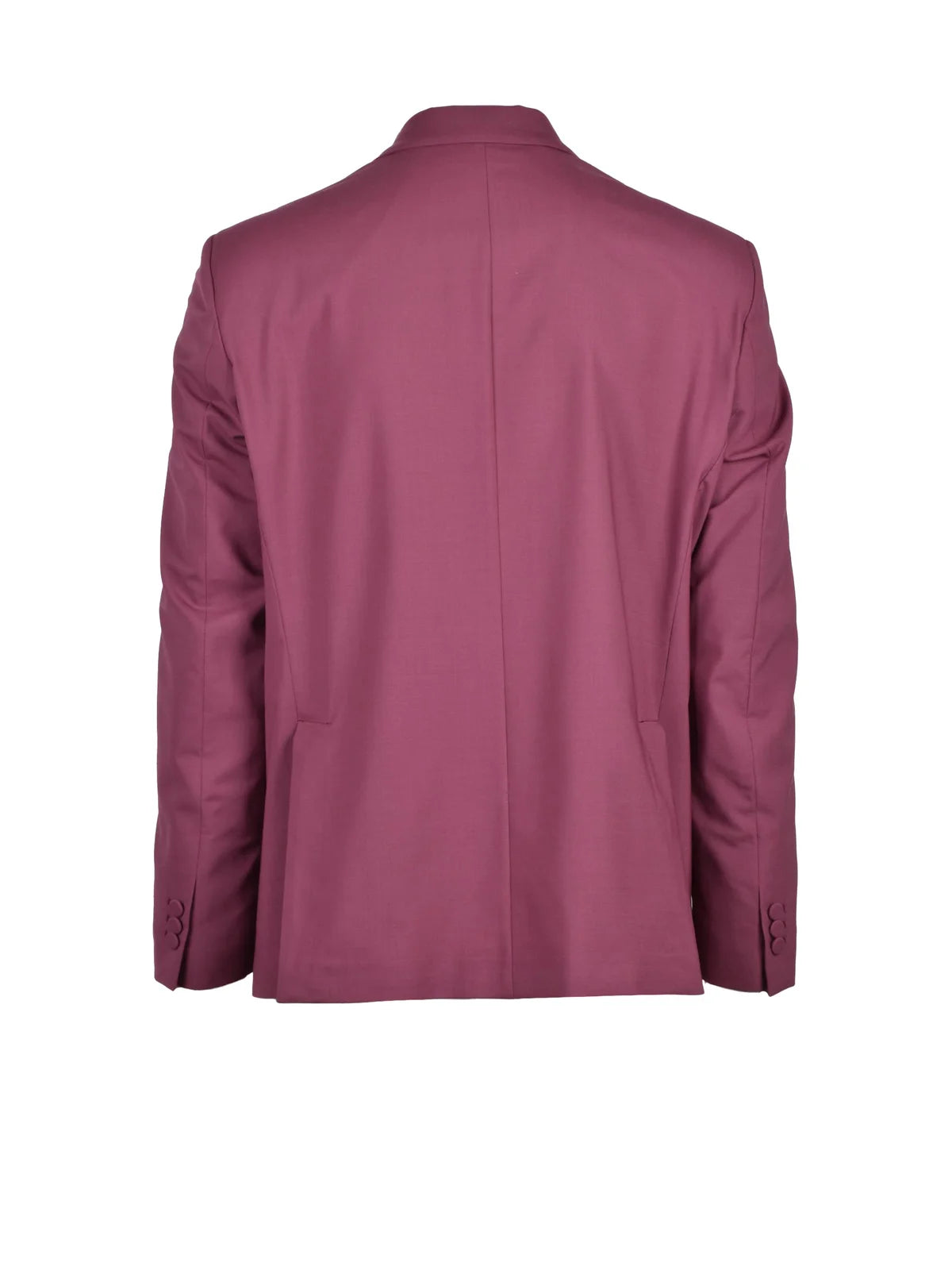 Red Virgin Wool Polyester Elastane Men Suit