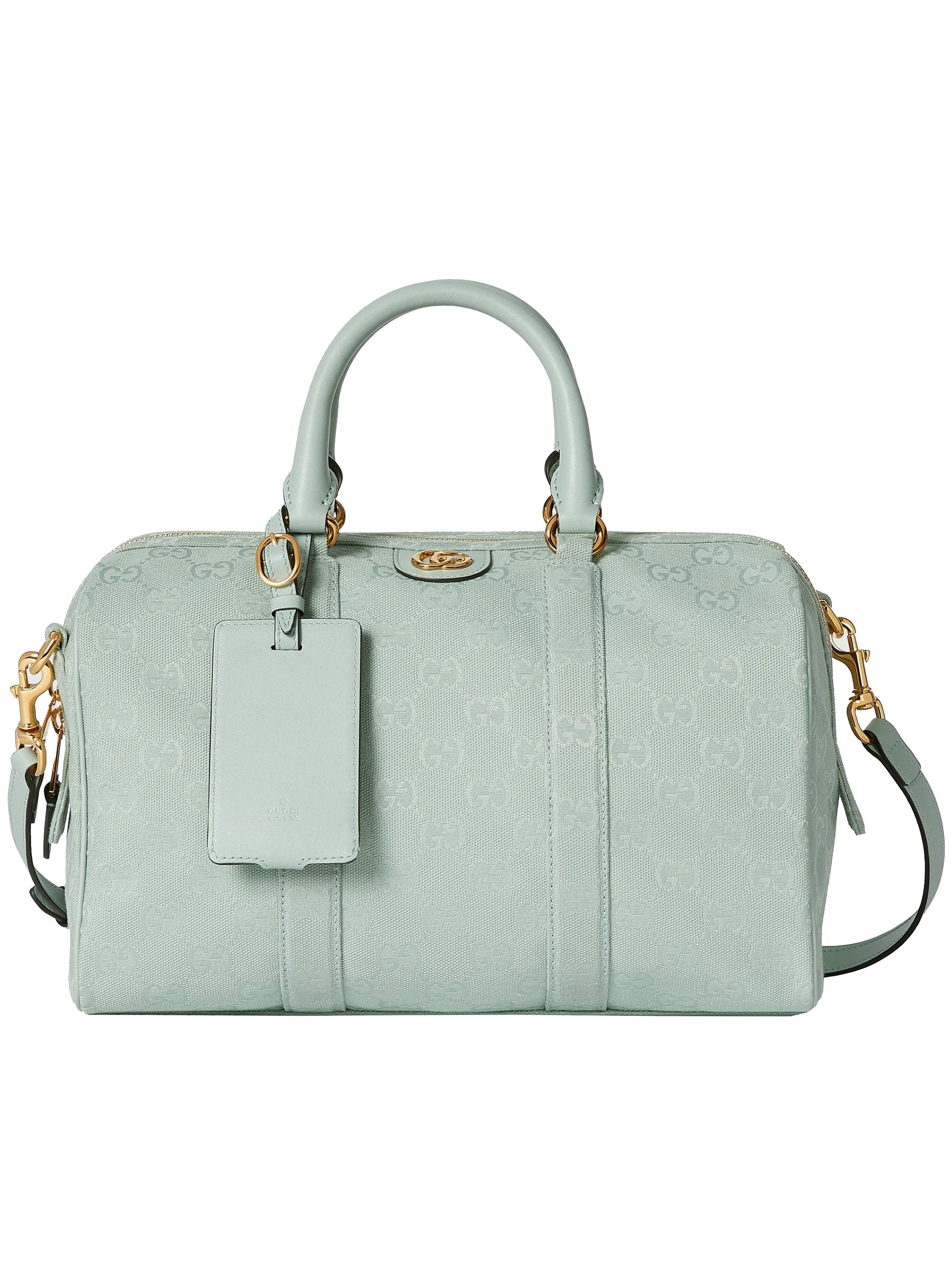 Mint Green Ophidia Structured Monogram Handbag
