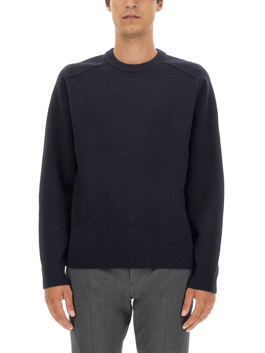 Minimalist Black Wool Jersey Sweater
