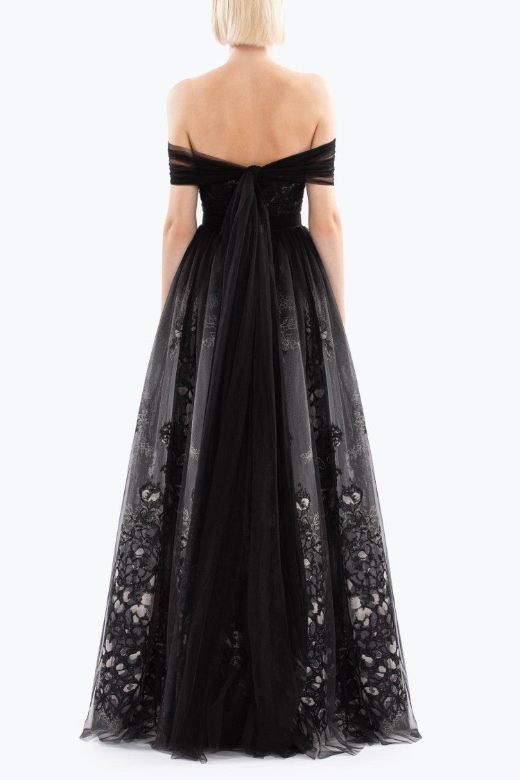 Tulle Gathered Dress
