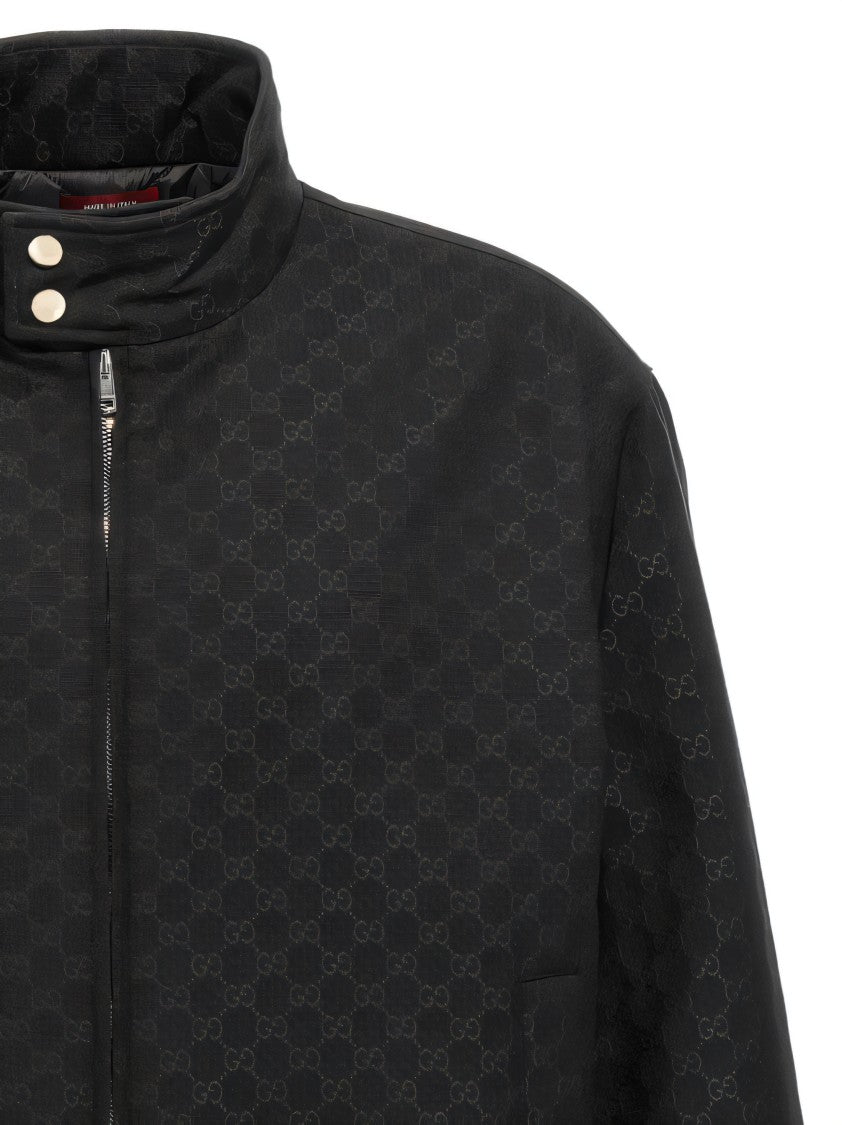 Monogram Patterned High-Collar Jacket