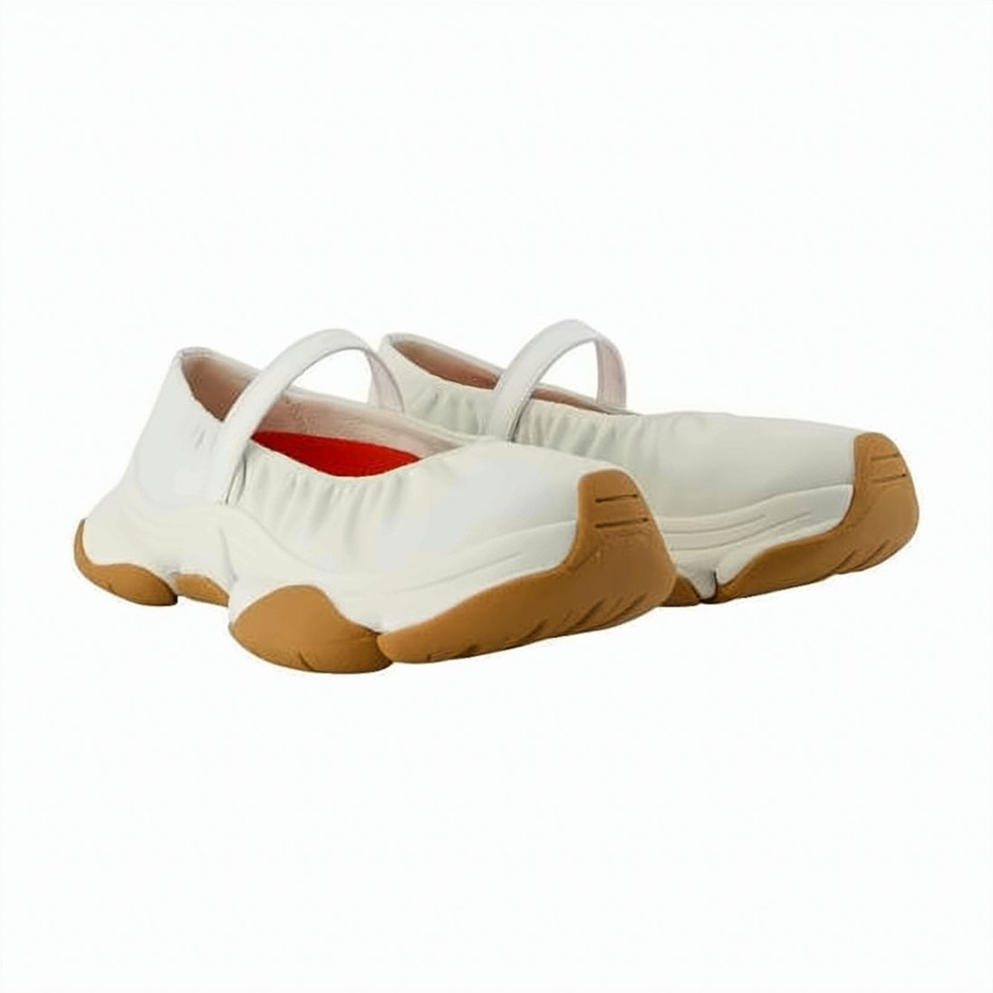 Soft Gathered Upper Sneakers With Sporty Sole