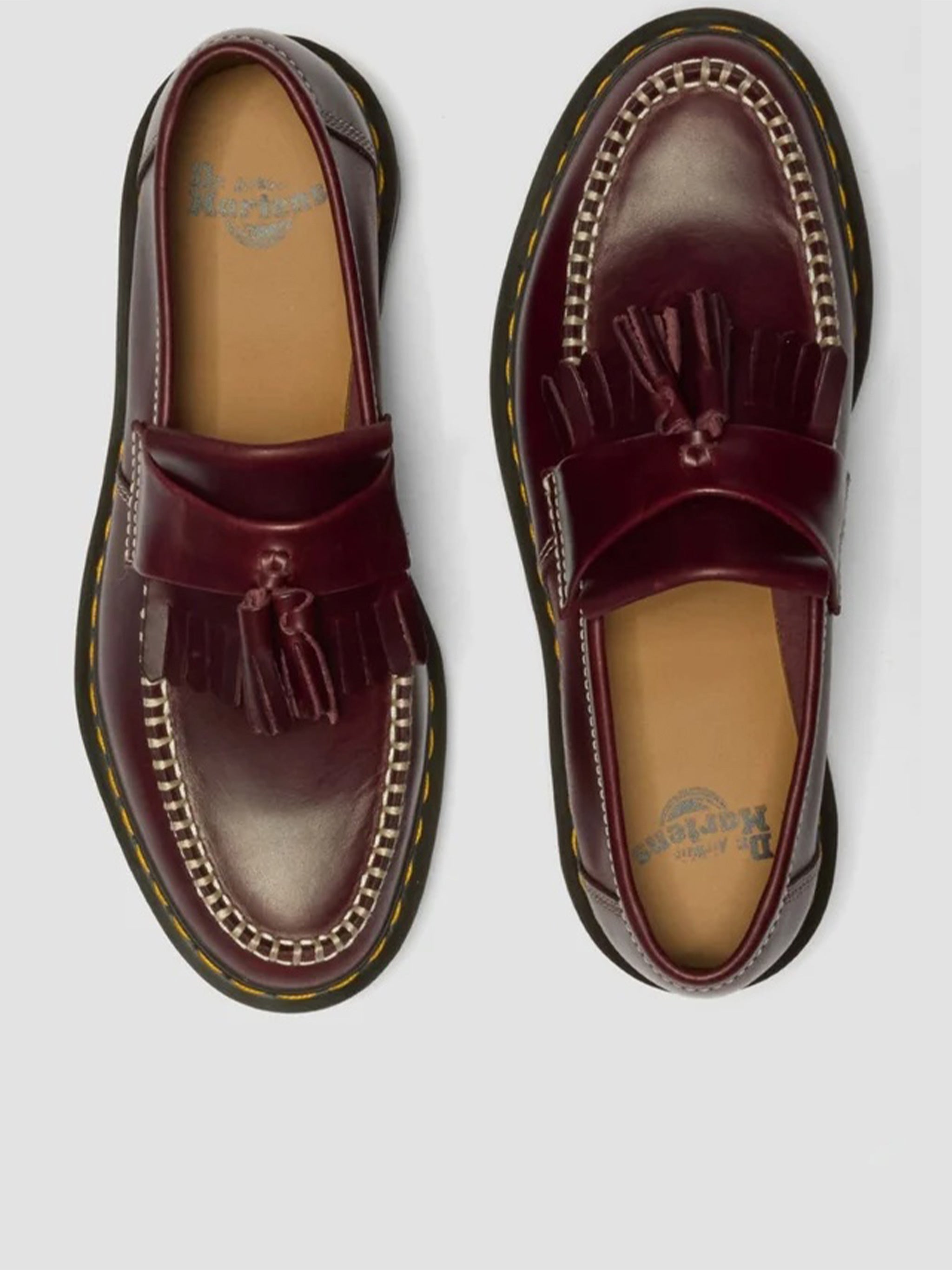 Adrian Ben Polished Burgundy Tassel Loafers