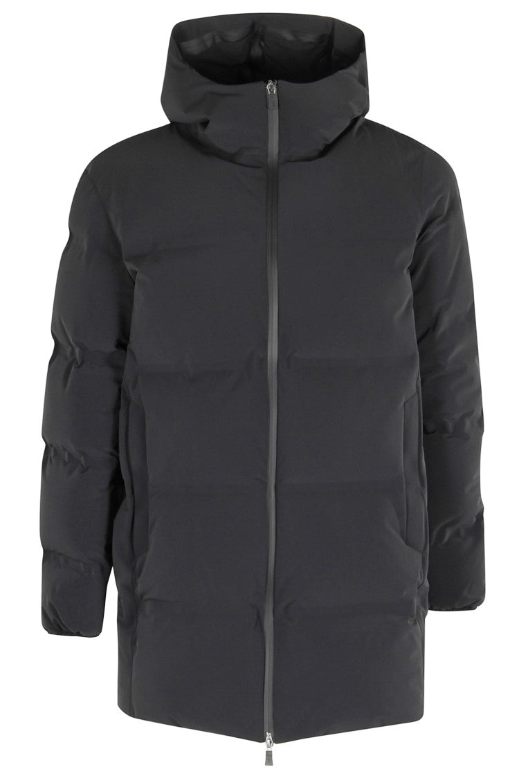 Impact Quilted Down Jacket With Hood And Two-Way Zipper