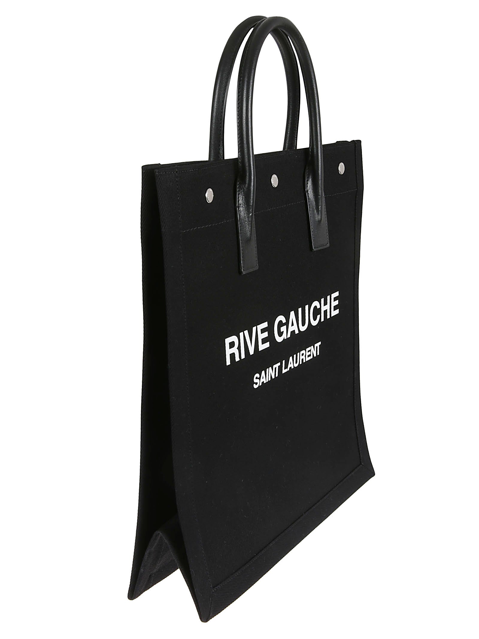 Structured Black Canvas Tote