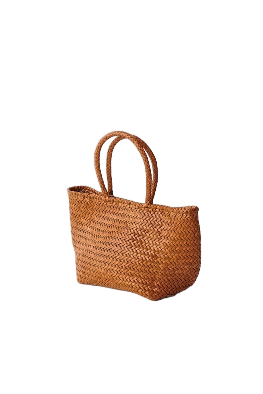 Artisanal Woven Buffalo Leather Tote Bag