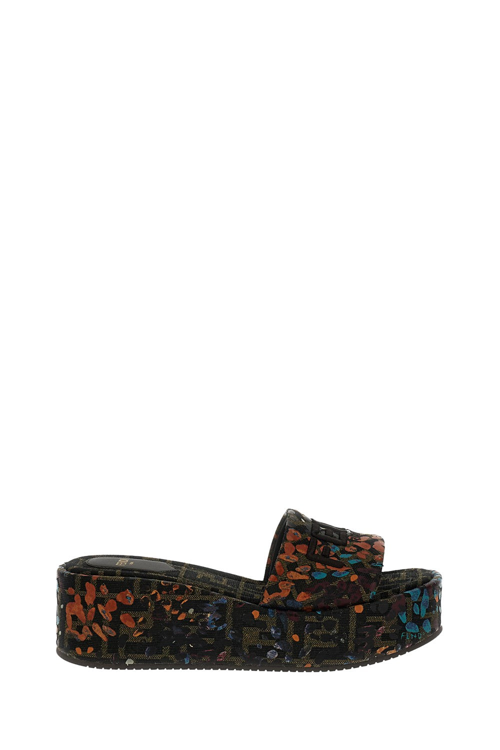 Multicolor Jacquard Platform Slides