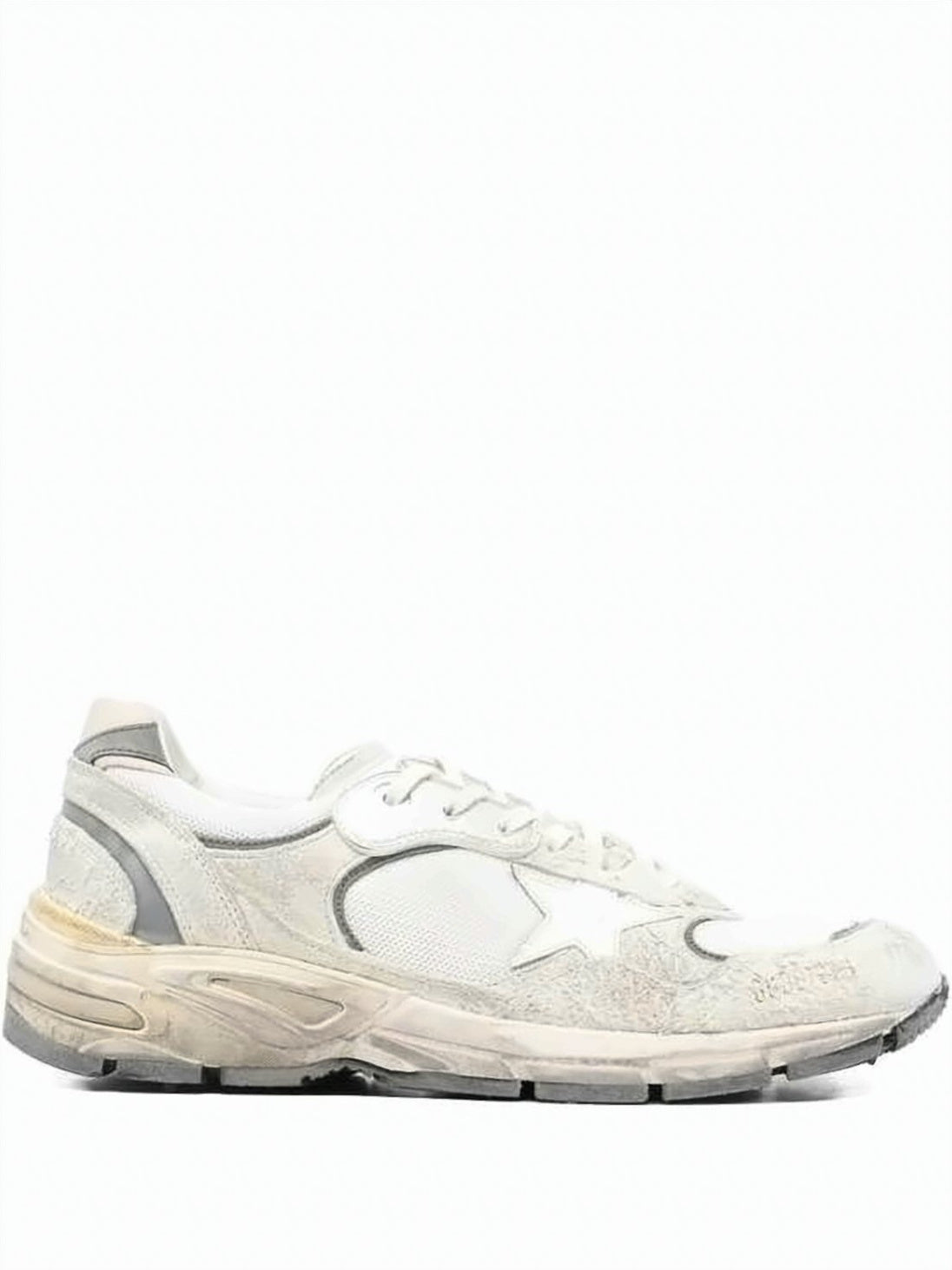 Distressed Low-Top Sneakers With Signature Star Detail