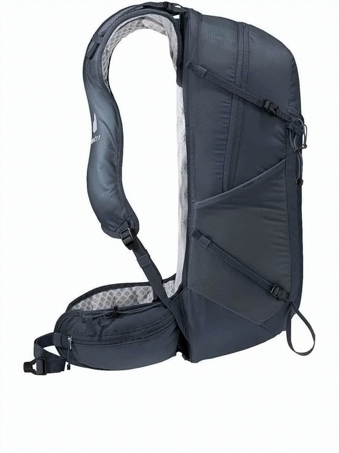 Streamlined Black Backpack with Recycled Polyamide Construction