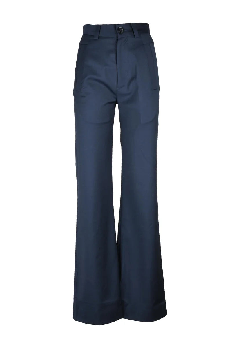 Virgin Wool Trousers - Multicolor