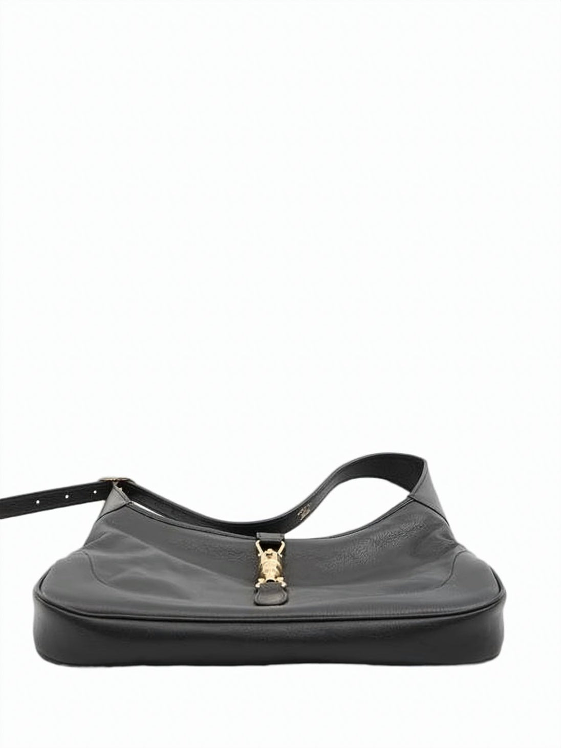 Medium Shoulder Bag in Smooth Black Cowhide