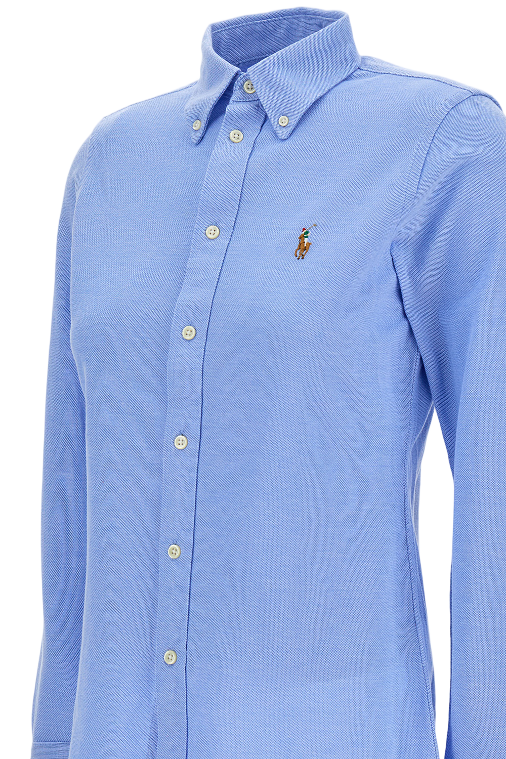 Slim-Fit Cotton Button-Down Shirt With Embroidered Detail