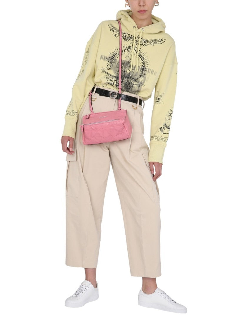 Artistic Oversize Sweatshirt With Drawstring Hood
