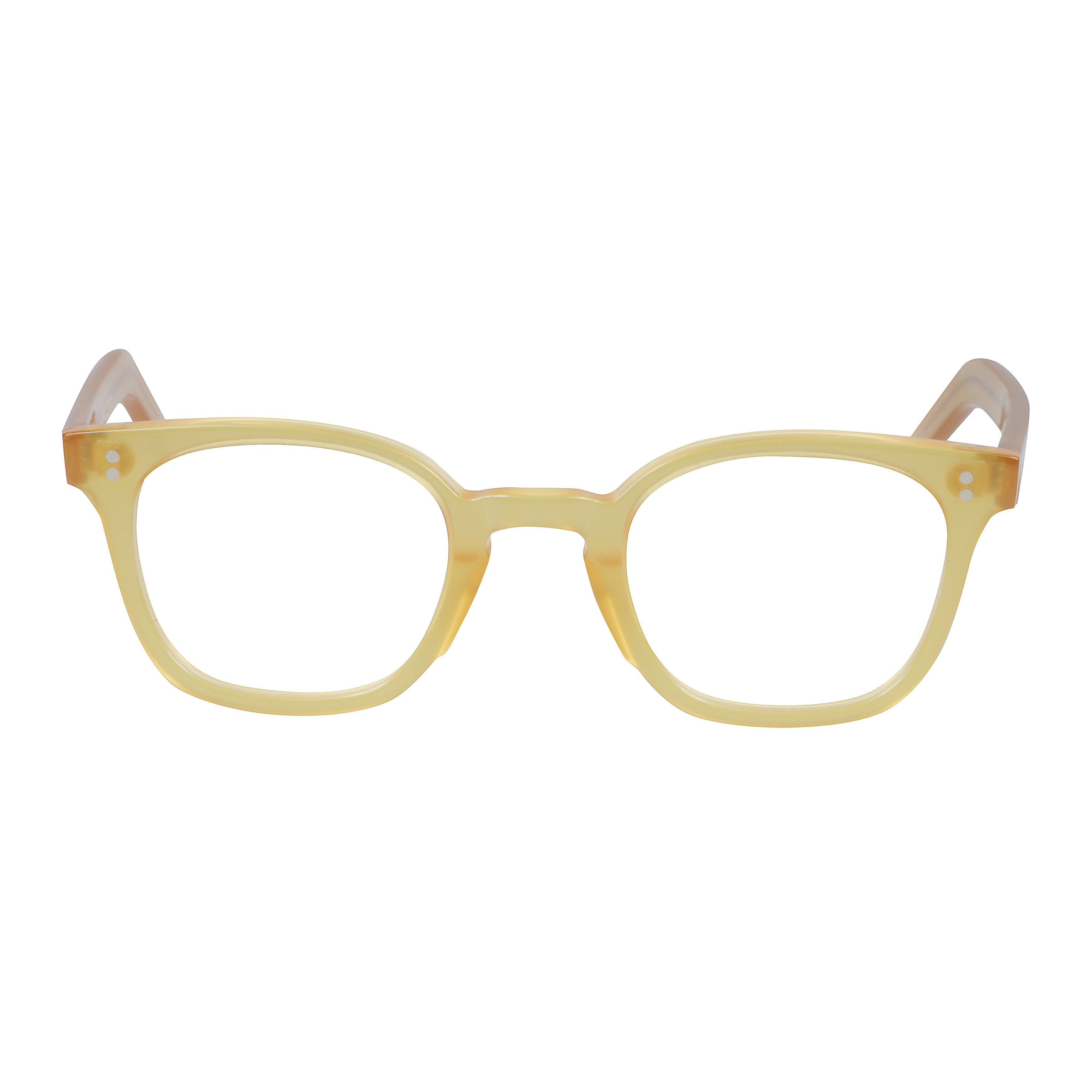 Klassiko Translucent Yellow Square Frame Eyeglasses
