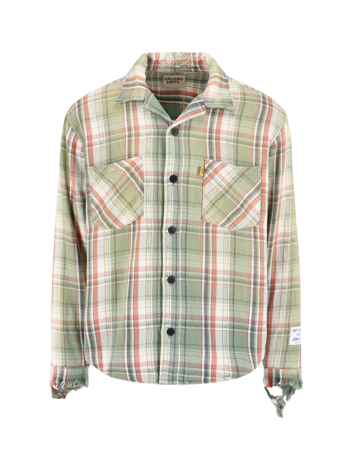 Green Plaid Cotton Casual Shirt